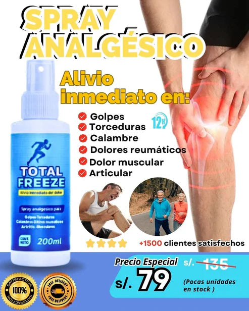 TOTAL FREEZE™- SPRAY ANALGÉSICO 100% EFECTIVO